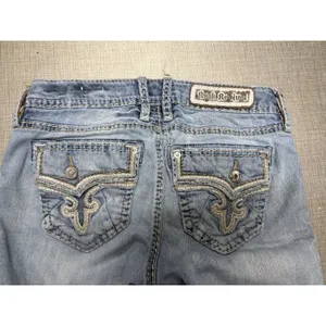 ROCK REVIVAL Women's Low-Rise Distressed Abrienda Skinny‎ Jeans - Size 26 thumbnail 5