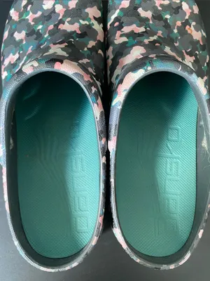 Dansko Molded Kane Camo Camouflage Clog Mule Green Pink (40) 9 thumbnail 5