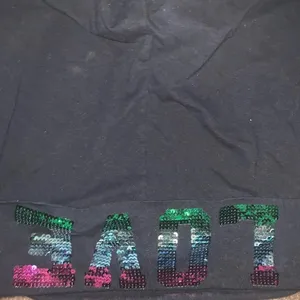 Vintage y2k LOVE sequin fold over yoga pants thumbnail 2