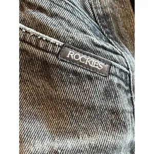 Vintage Rockies High Waist Western Jeans‎ Faded Black Distressed 26x34 Bareback thumbnail 9