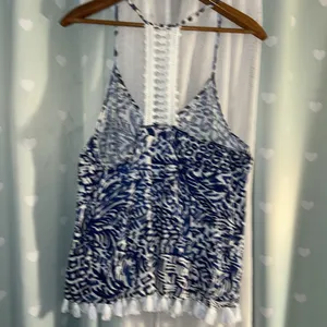 Lilly Pulitzer Size L V Neckline Fringed Tank thumbnail 5