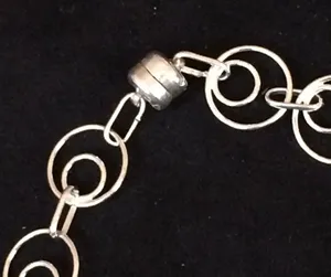 7 1/4” sterling silver double round bracelet thumbnail 3