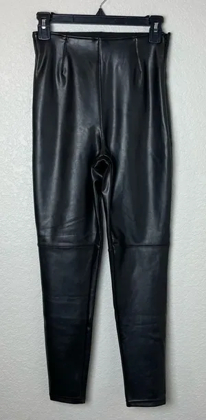 Abercrombie & Fitch Chic Black Vegan Leather Skinny Pants Size S thumbnail 1