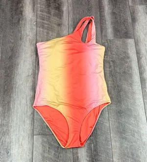 Aerie Coral Stripe One Piece Swimsuit thumbnail 1