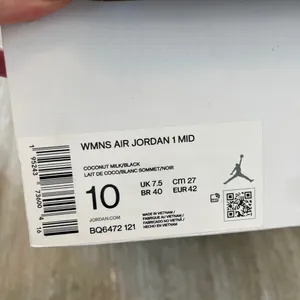 Womens Nike BQ6472-121 Jordan 1 Mid Coconut Milk Sneakers - 10 thumbnail 3