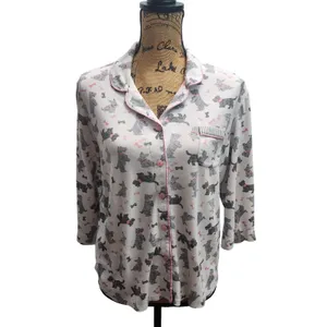 Karen Neuberger Women's Pajama Set Dog Print Sleepwear Top Pants L‎ thumbnail 4