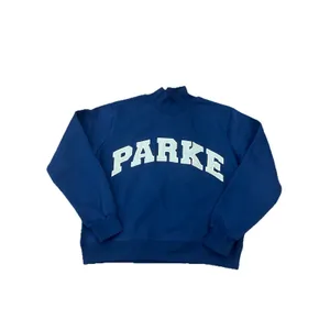 Parke Varsity Blue Turtleneck Sweatshirt In Winter Berry S/M NWOT Fleece thumbnail 2