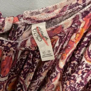 Free People Paisley Floral Print Babydoll Tank Top Boho Festival XS thumbnail 4