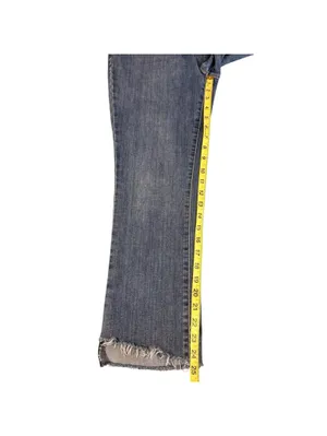 Seven7 jeans womens size 8 bootcut regular fit mid rise blue light wash stretch thumbnail 3