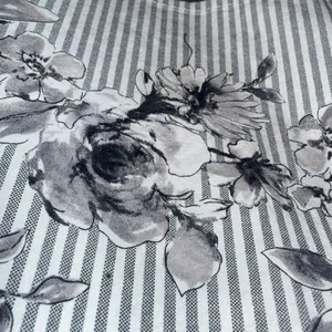 Alfred Dunner Gray Striped w/Floral Design Button Down Shirt XL thumbnail 3