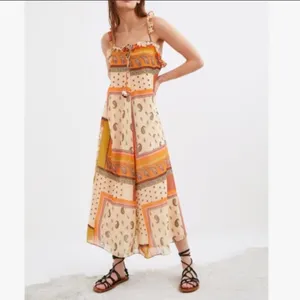 NWT‎ Zara paisley mixed print ruffle maxi dress thumbnail 3