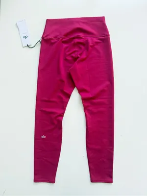 NWT Alo Yoga 7/8 High Waisted Airlift Leggings - Lipstick Red Size Large thumbnail 6