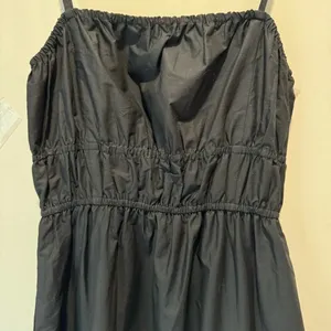 NWT Madewell Embroidered Tank Midi Dress in Poplin NS131‎ Black Sz 2 thumbnail 6