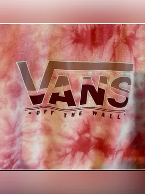Vans Pink Tie Dye Crop Crewneck Sweatshirt Size Large thumbnail 2