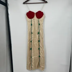 Anthropologie Farm Rio Rose shaped bodice sleeveless maxi dress Beige size small thumbnail 2