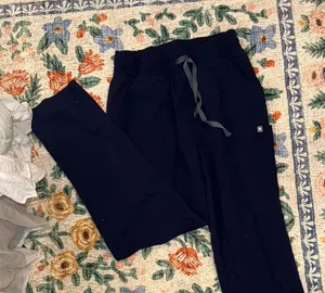 FIGS Navy Scrub Pants High-Waisted thumbnail 1