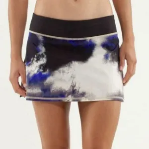 Lululemon Pace Setter Milky Way Skort Skirt Blue Purple Galaxy Marble 14" Size 6 thumbnail 1