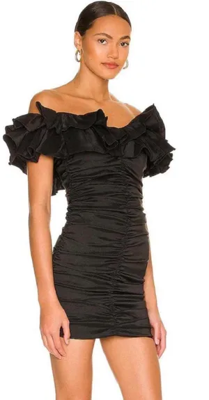 Lovers + Friends Black Mini Off-The-Shoulder Dress thumbnail 1