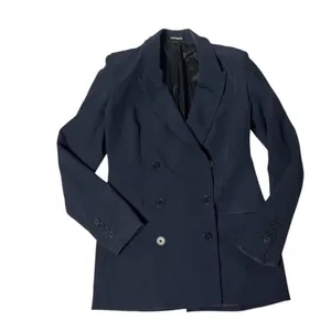 EXPRESS Blue Pantsuit Dark Navy Pants Double Breasted Blazer Jacket Size Small thumbnail 4