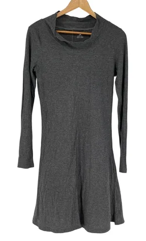 Horny Toad Toad&Co Gray Cowl Neck‎ Long Sleeve Midi Dress Size M Sustainable thumbnail 1
