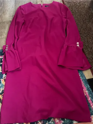 Tommy Hilfiger Women's Fuchsia Bell-Sleeve Shift Dress thumbnail 3