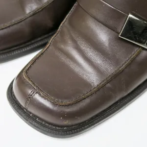 Vintage 90s Mootsies Tootsies Canteen Brown Leather Heeled Loafers thumbnail 4