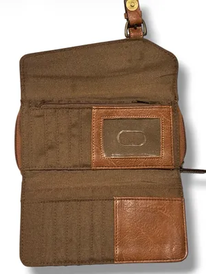 BOC Born Concept Cognac Brown Organizer Flap Wallet Clutch thumbnail 2
