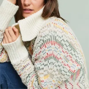 Anthropologie Sleeping on Snow Cream Sweater Pullover thumbnail 2