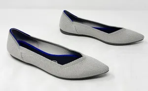 [Rothy’s] The Point Birdseye Gray Slip On Washable Ballet Flats Pointed Toe 6.5 thumbnail 1