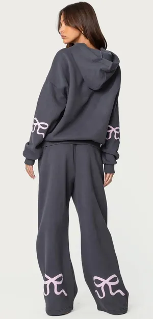 Edikted Bow Sweatpants thumbnail 1