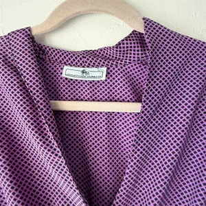 Vintage Jonathan Martin Purple Geometric Midi Dress Kentucky Derby‎ Old Money M thumbnail 4