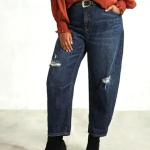 Pilcro The Bow Boyfriend Jeans Anthropologie Dark Wash Distressed Size 31 thumbnail 4