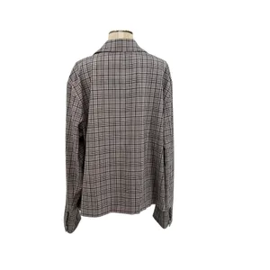 Free People Cali Plaid Blazer Jacket Gray Neutral Size Large‎ thumbnail 9