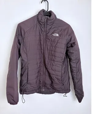The North Face Puffer Jacket Purple Quilted Full Zip Small thumbnail 1