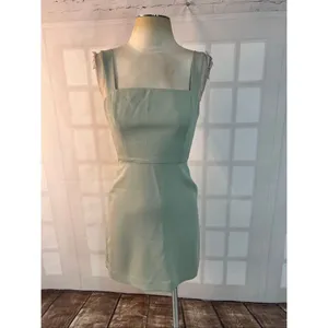 Aritzia Wilfred Cool Ice Mint Aperature Sleeveless Tie-Back Mini Dress Size 0 thumbnail 5