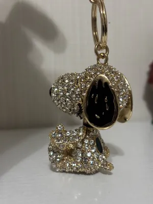 Snoopy rhinestone keychain Gold thumbnail 3