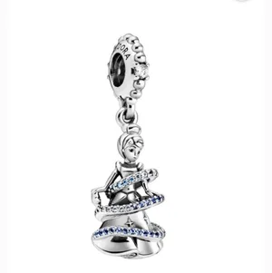 New in box Pandora x Disney CINDERELLA blue cz ribbon thumbnail 5