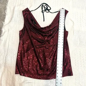 New York & Co large cowl neck low back sequin top TB2 3652 thumbnail 5