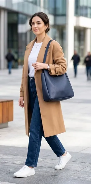 Neiman Marcus Navy , Tote with Shoulder Strap thumbnail 1