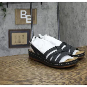 NWT Easy Street Womens Kehlani Wedge Sandal KEHLN Black 9M thumbnail 3