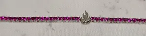 Lili Claspe Ruby Flame Tennis Bracelet New No Tag Red thumbnail 1