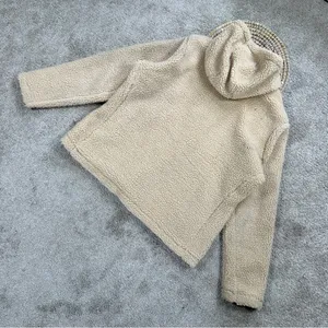 Eddie Bauer Women’s Chilali Fleece Full Zip Jacket Hooded Sherpa in Beige 2XL thumbnail 5