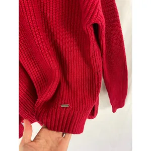 Hollister Cable Knit Red Knit Sweater Size XS thumbnail 2