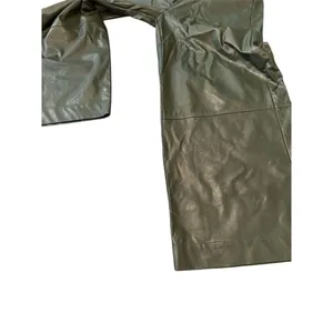 Tyler Boe Rebecca Wide-Leg Faux Vegan Leather Pants Green Size 6 Casual thumbnail 4