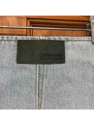 Carmar Blue Distressed Mini Skirt Size 28 (Size 6) thumbnail 3