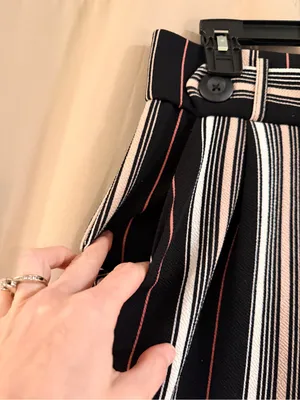 Cato Classic Black & WhiteStriped Wide-Leg Pants thumbnail 2