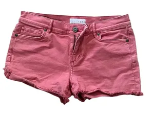 LOFT Women's Pink Cut-Off Jean Shorts Size 26 Frayed Hem thumbnail 1