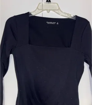 Abercrombie Black Square Neck Bodysuit thumbnail 2