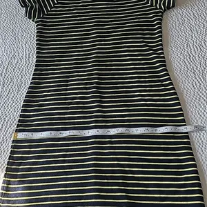 STS Sail To Sable Crew Neck‎ Mini Dress Short Sleeve Navy and Lime Stripped XS thumbnail 6