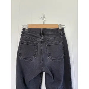Gap 70s Flare High Rise Jeans Black Washed Patch Pocket‎ Denim Festival 25 0R thumbnail 6